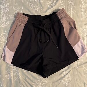 Abercrombie & Fitch Black and Tan Athletic Shorts